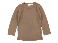 Lil Atelier beaver fur top pointelle merino wool